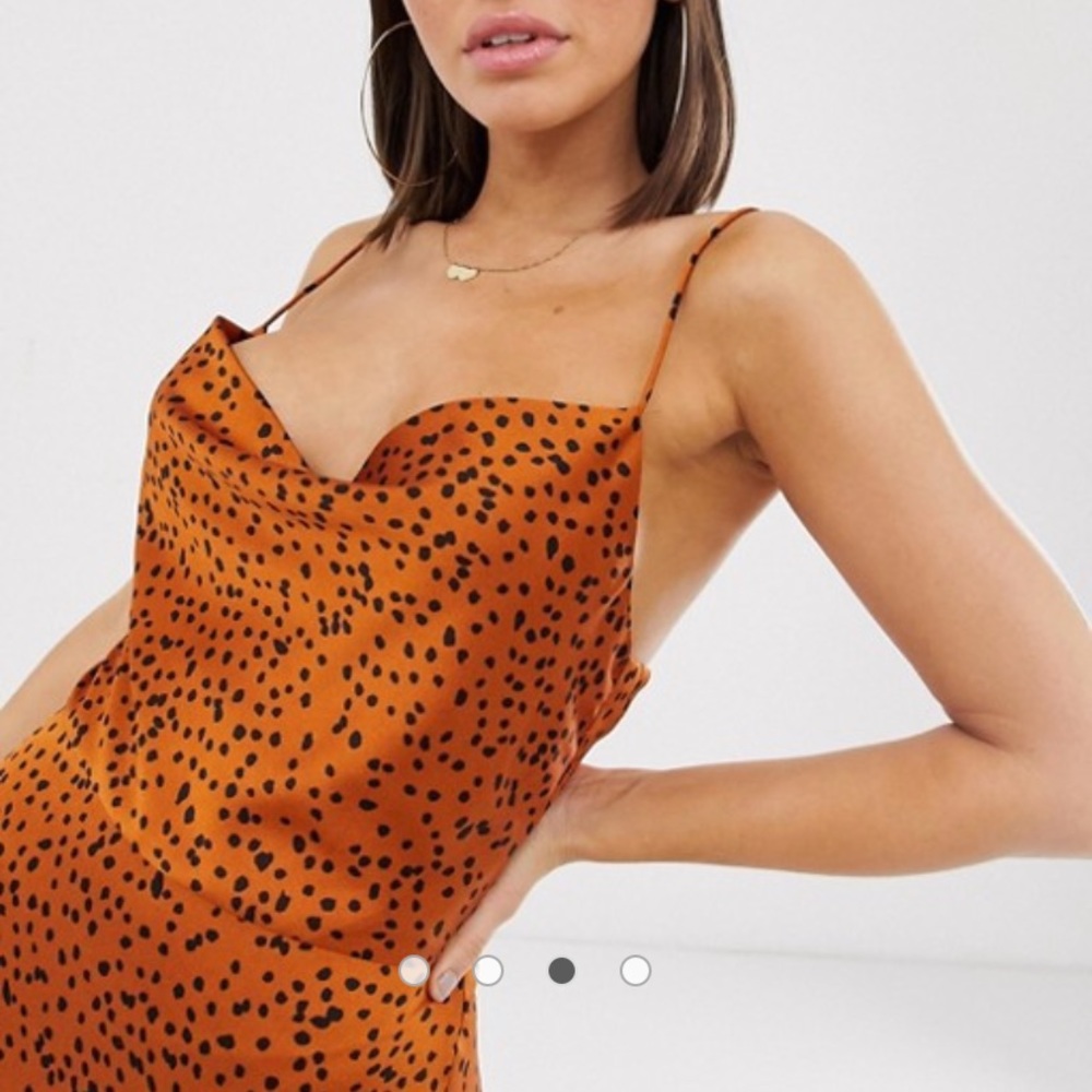 COWL NECK LEOPARD DRESS - Picture 7 of 11